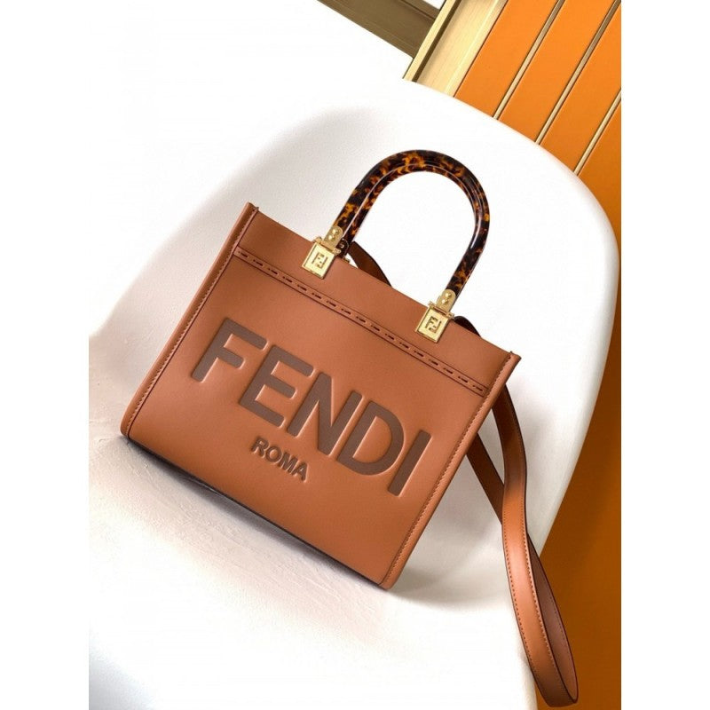 Fendi_Roma_Sunshine_Small_Tote_Bag_With_Dust_Bag_&_Shoulder_Strap_(Brown-982)
