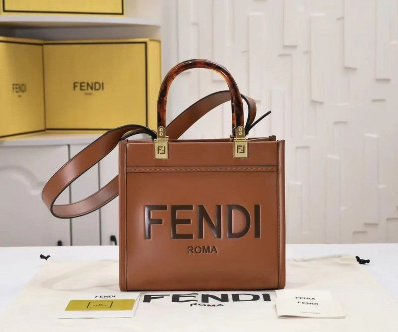 Fendi_Roma_Sunshine_Small_Tote_Bag_With_Dust_Bag_&_Shoulder_Strap_(Brown-982)