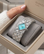 Swarovski Curiosa Bangle Silver To Tiffany