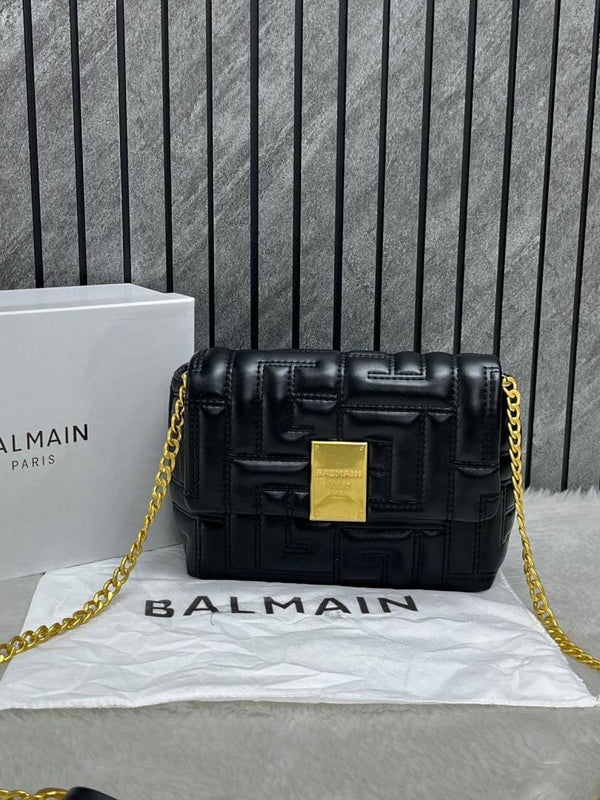 Balmain 1945 Soft Quilted FlapBag With Original Box & DusTCover