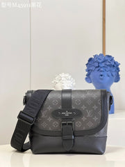 Louis Vuitton_LV Saumur Messenger Monogram Eclipse With Dust Bag (Black Grey - 419)