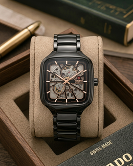 Rado True Square Automatic Open Heart Full Black copper