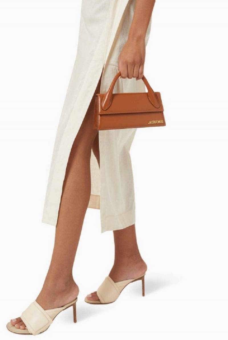 Jacquemus Le Chiquito Long Handle With OG Box Dust Bag & Sling Belt (Brown - 288)