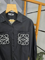 Loe Pocket Logo Shirt Black S116-BK