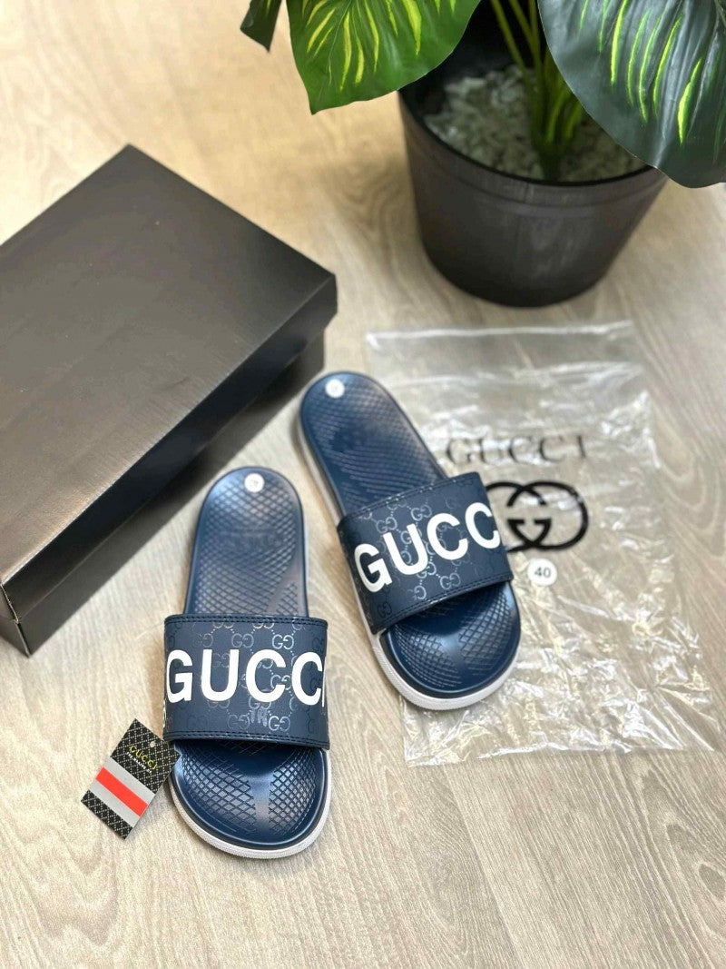 Gucci Monogram Soft Comfort Premium Blue Flip Flop