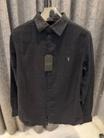 ALLSAINTS CHEST LOGO FULL SLEEVES IMPORTED SHIRT BLACK