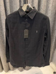 ALLSAINTS CHEST LOGO FULL SLEEVES IMPORTED SHIRT BLACK