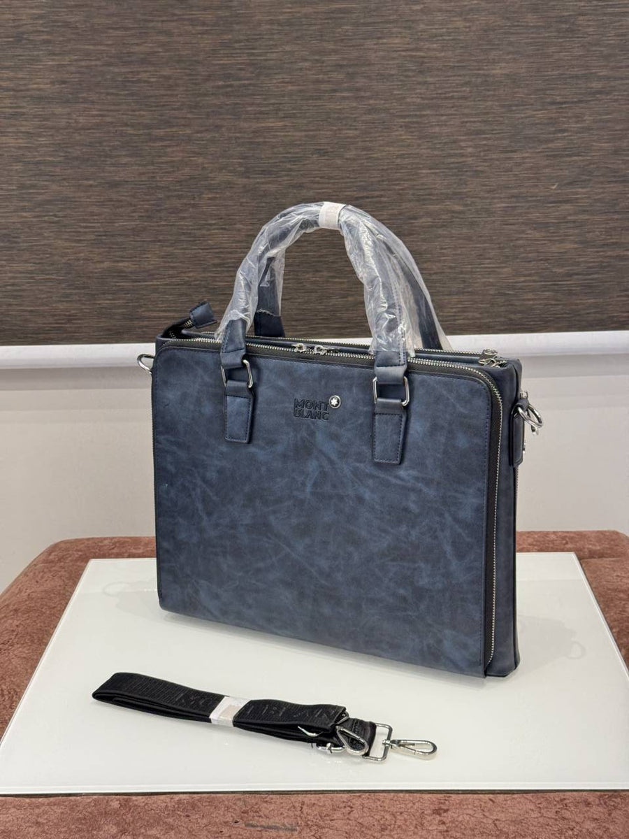 Mont Blanc Premium Laptop Bag X Office Bag M93009-5 Blue