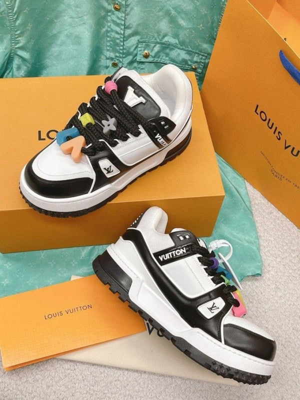 Louis Vuitton maxi trainer black white--SALE
