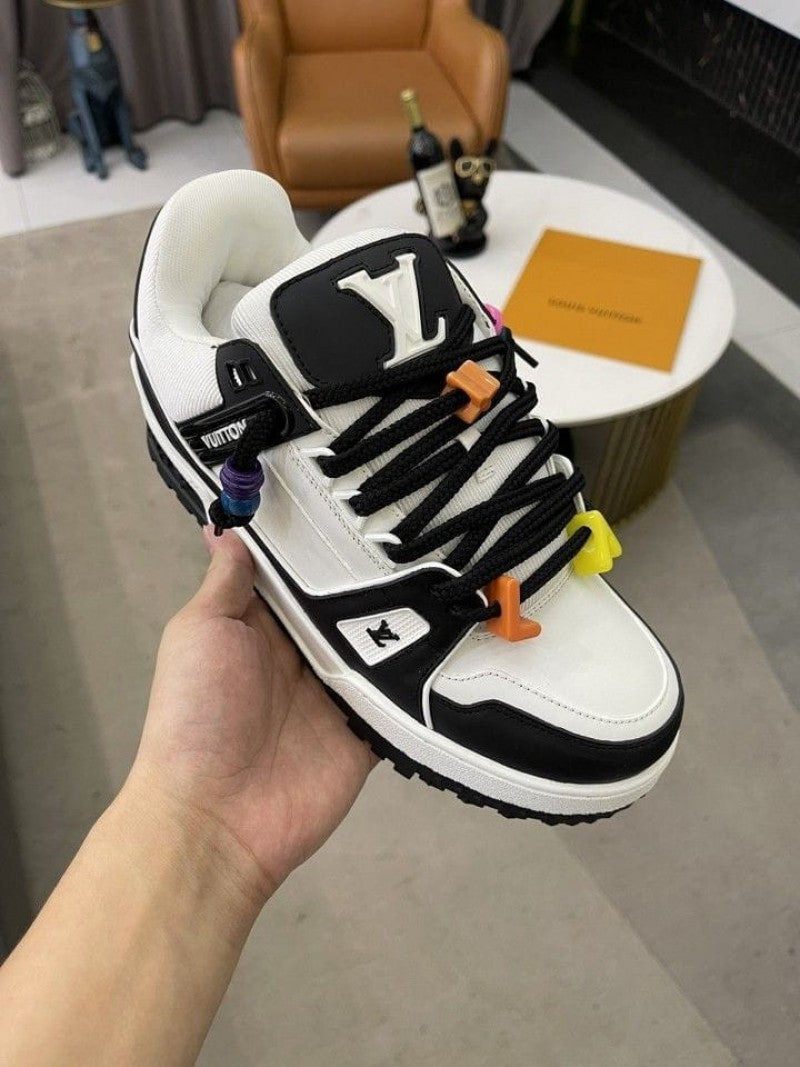 Louis Vuitton maxi trainer black white--SALE