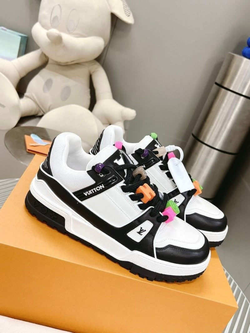 Louis Vuitton maxi trainer black white--SALE