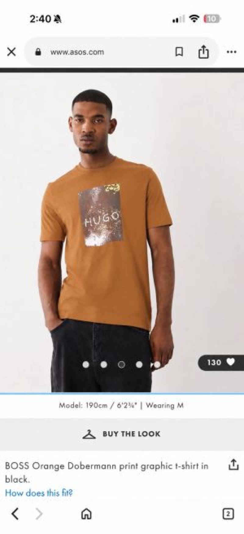 Boss Impoted round neck t-shirt Brown