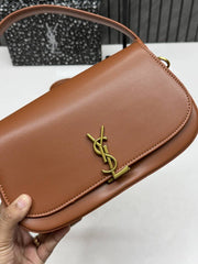 Ysl Voltaire 8868 TanBrown-Gold Shoulder Crossbody Bag With Original Box