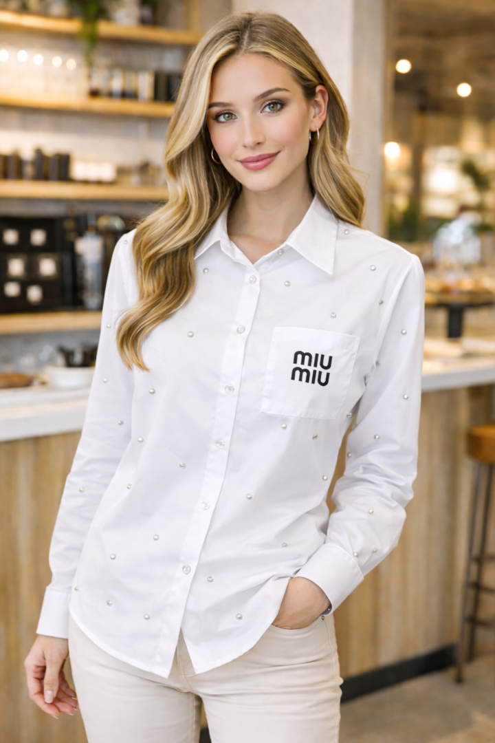MIUM LOGO SHIRT WHITE S139-W