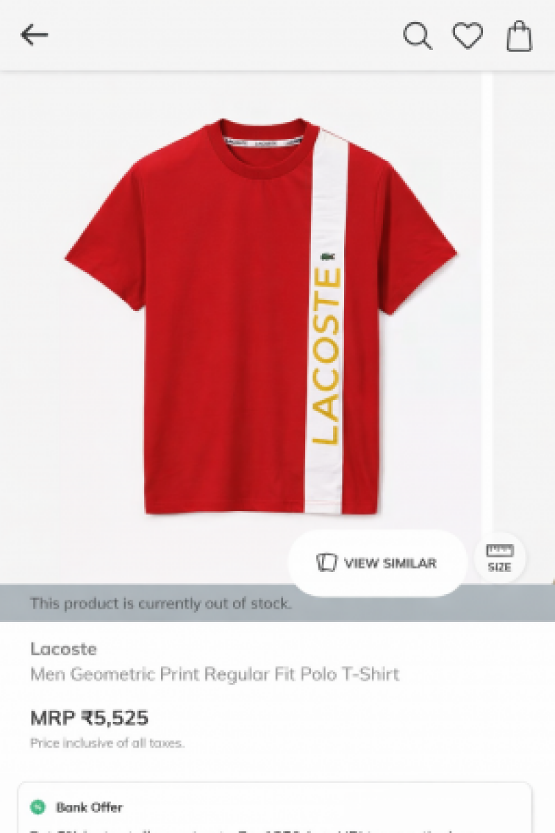 Lacost imported tshirt Red