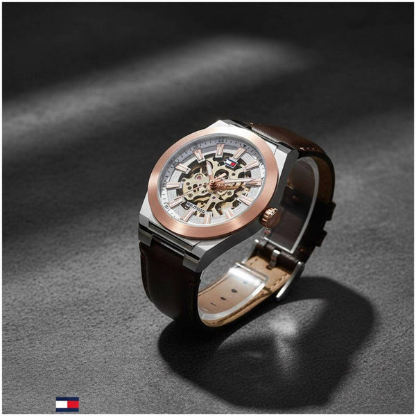 Tommy Hilfigar Automatic Skeleton Leather