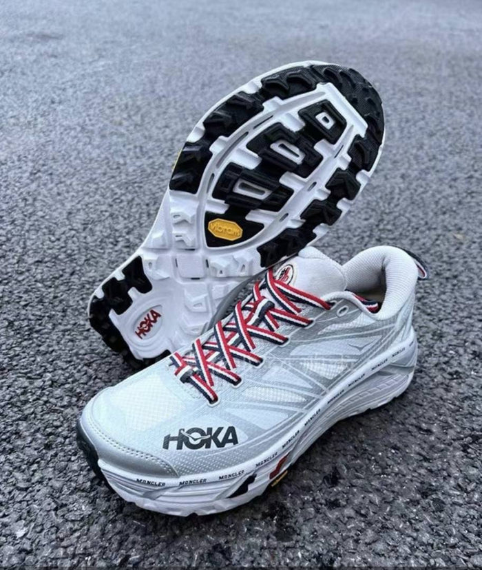 Moncller x Hoka one Mafate Speed 2 Silver style idea