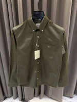 Gant Pocket Logo Full Sleeves Shirt Olive
