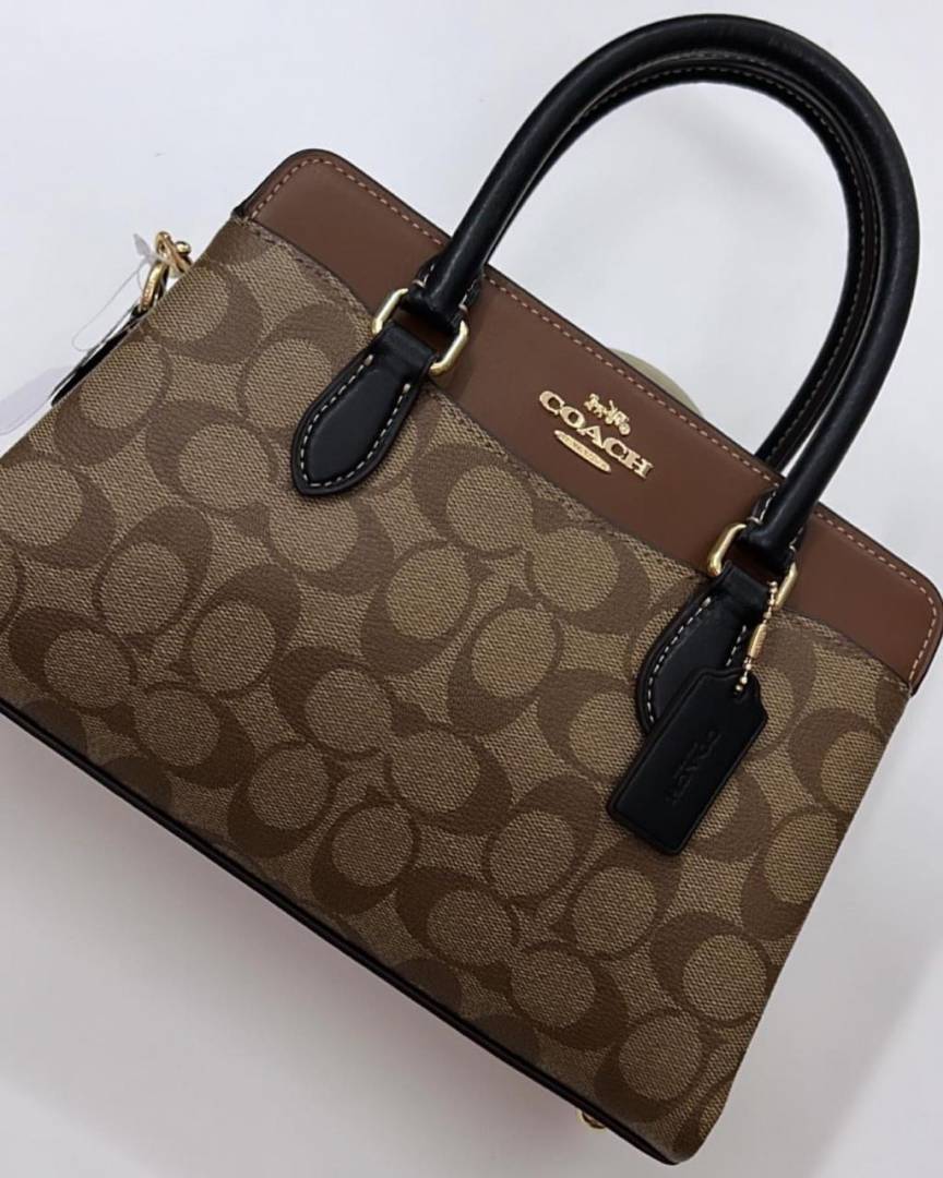 Coach_Apricot-Brown_Darcie_Medium_Satchel_Bag_With_OriginalBox_DustCover