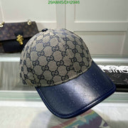Gucci_GG_Small_Monogram_Leather_Blue_Premium_Unisex_Cap_With_Safety_Box