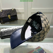 Gucci_GG_Small_Monogram_Leather_Blue_Premium_Unisex_Cap_With_Safety_Box