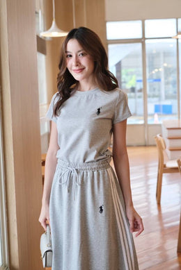 WOMEN RL POLO SKIRT CO SET GREY S38-GY