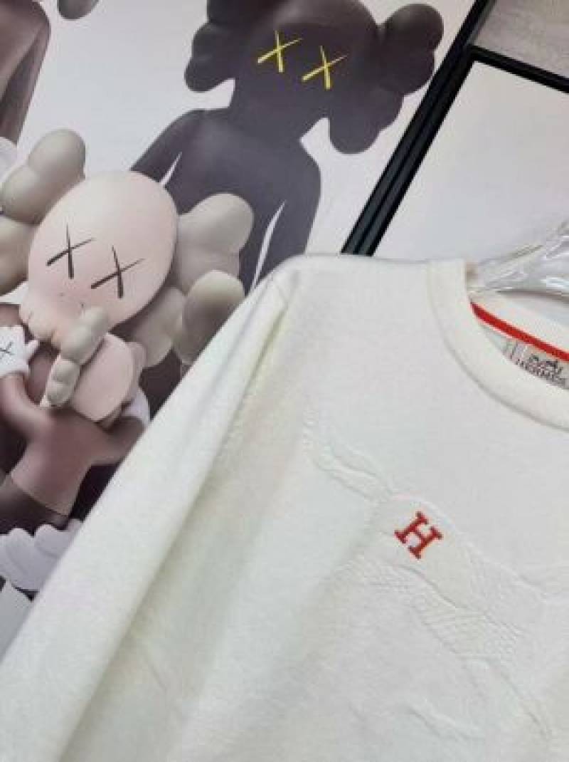 Hermes IMPORTED TRENDING SWEATER WHITE