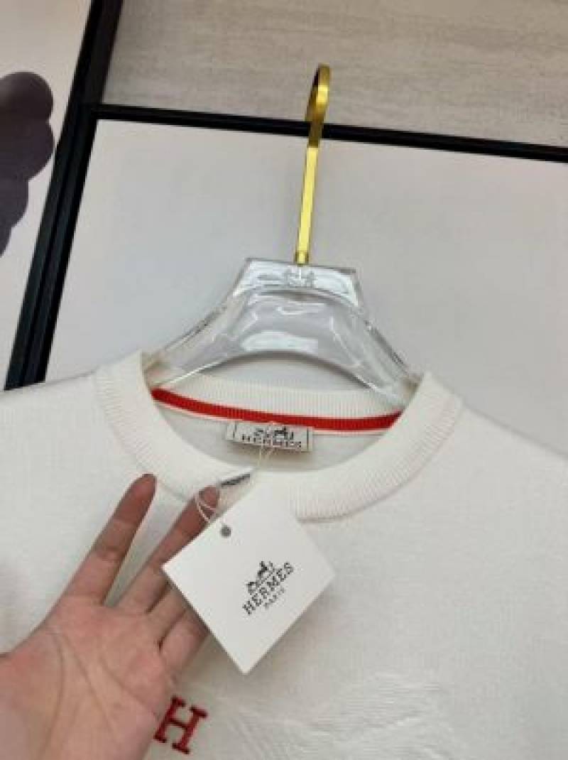 Hermes IMPORTED TRENDING SWEATER WHITE