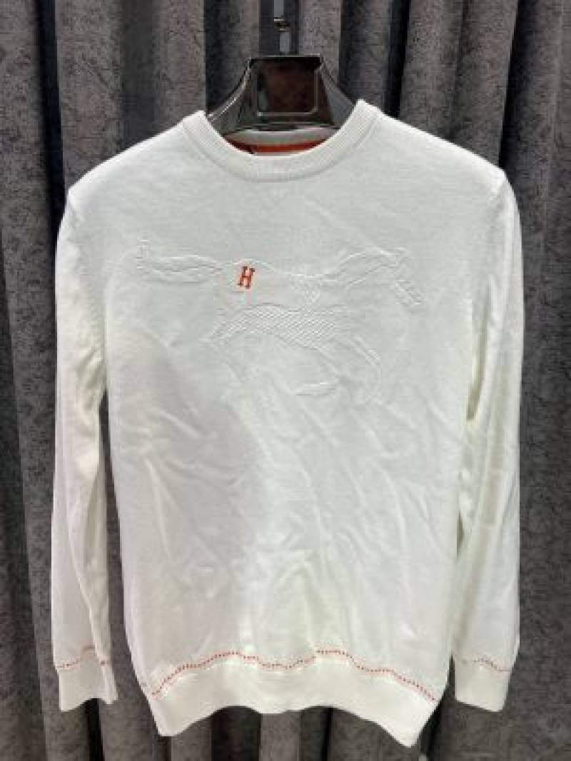 Hermes IMPORTED TRENDING SWEATER WHITE
