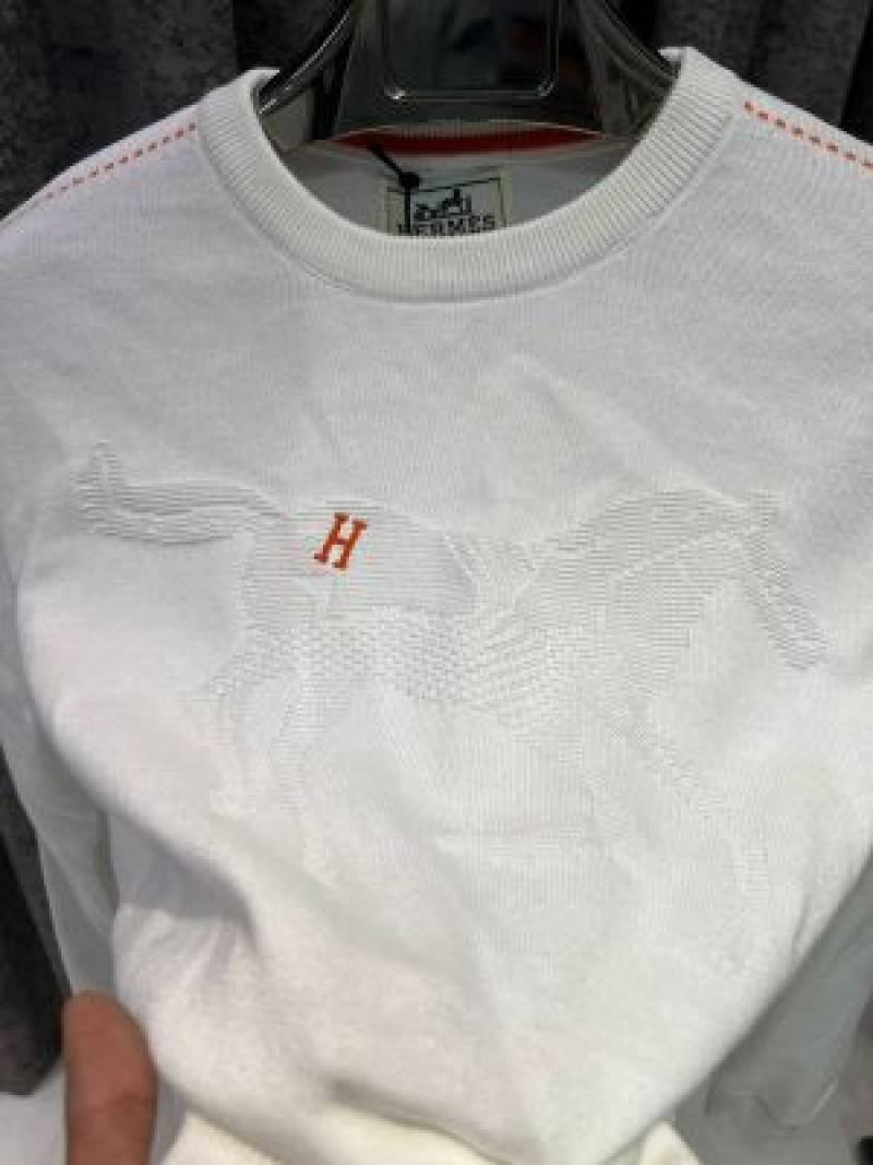 Hermes IMPORTED TRENDING SWEATER WHITE