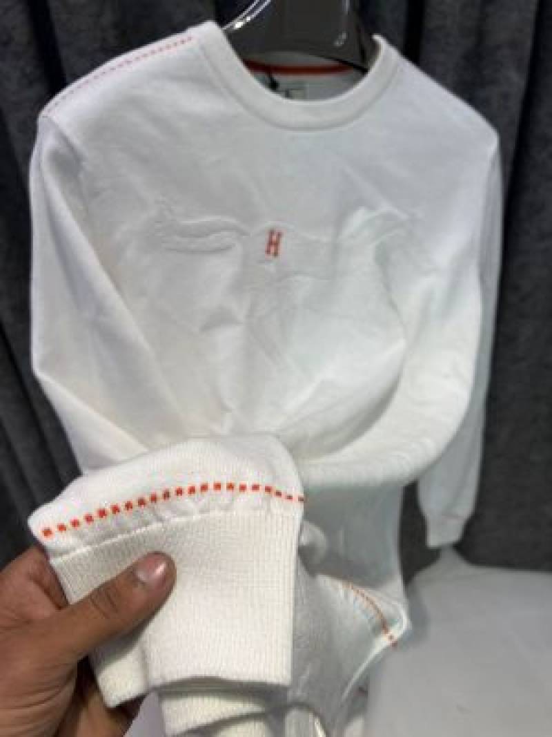 Hermes IMPORTED TRENDING SWEATER WHITE