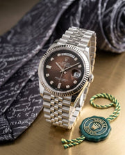 Rolex Oyster Perpetual Day Date Silver-Brown