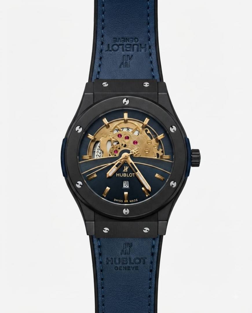 Hublot Big Bang Tourbillon Blue Leather