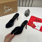 Christiann Louboutiin Me Dolly Mules Patent Leather Black With OG Box & Dust Cover W54 Black