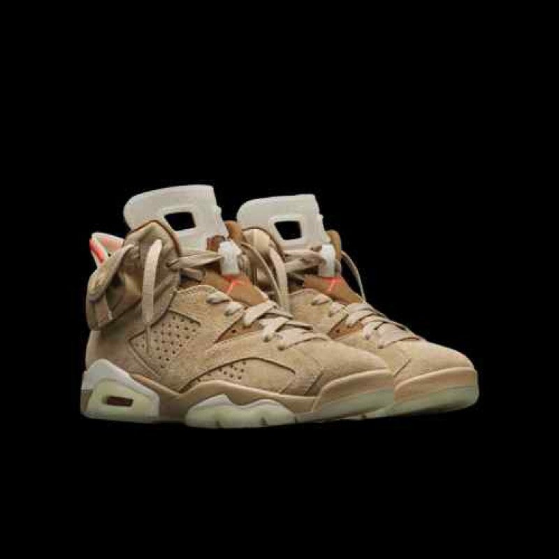 Travis Scott x Air Jordan 6 AJ6-British Khaki With accessories