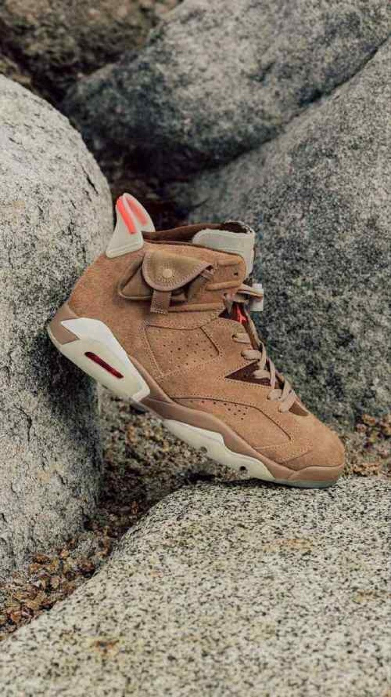 Travis Scott x Air Jordan 6 AJ6-British Khaki With accessories