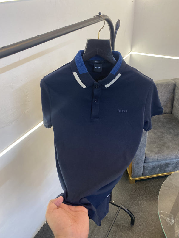Hugo bos imported polo tshirt navy blue