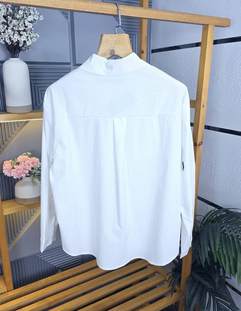 RL POLO LOGO SHIRT WHITE S141-W