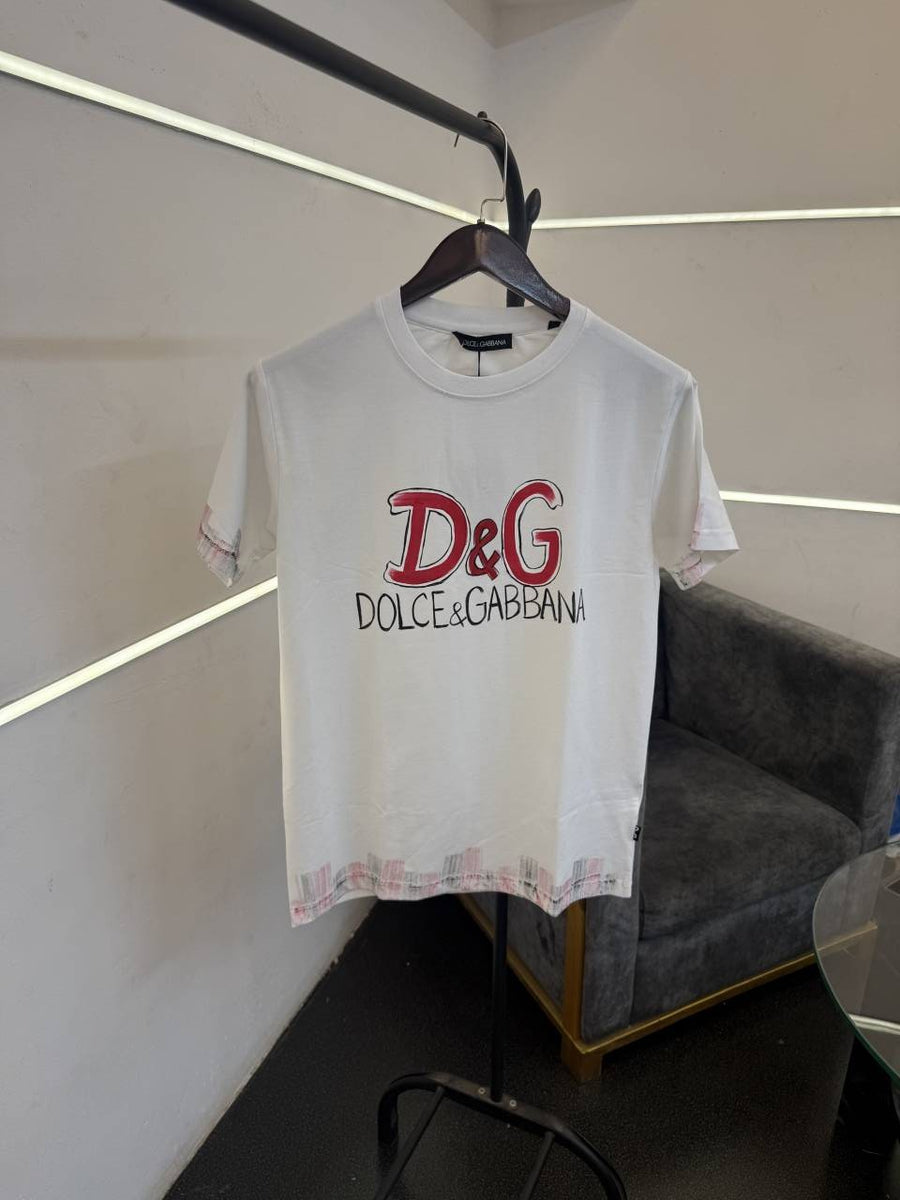 D&G turkey imported round neck tshirt white