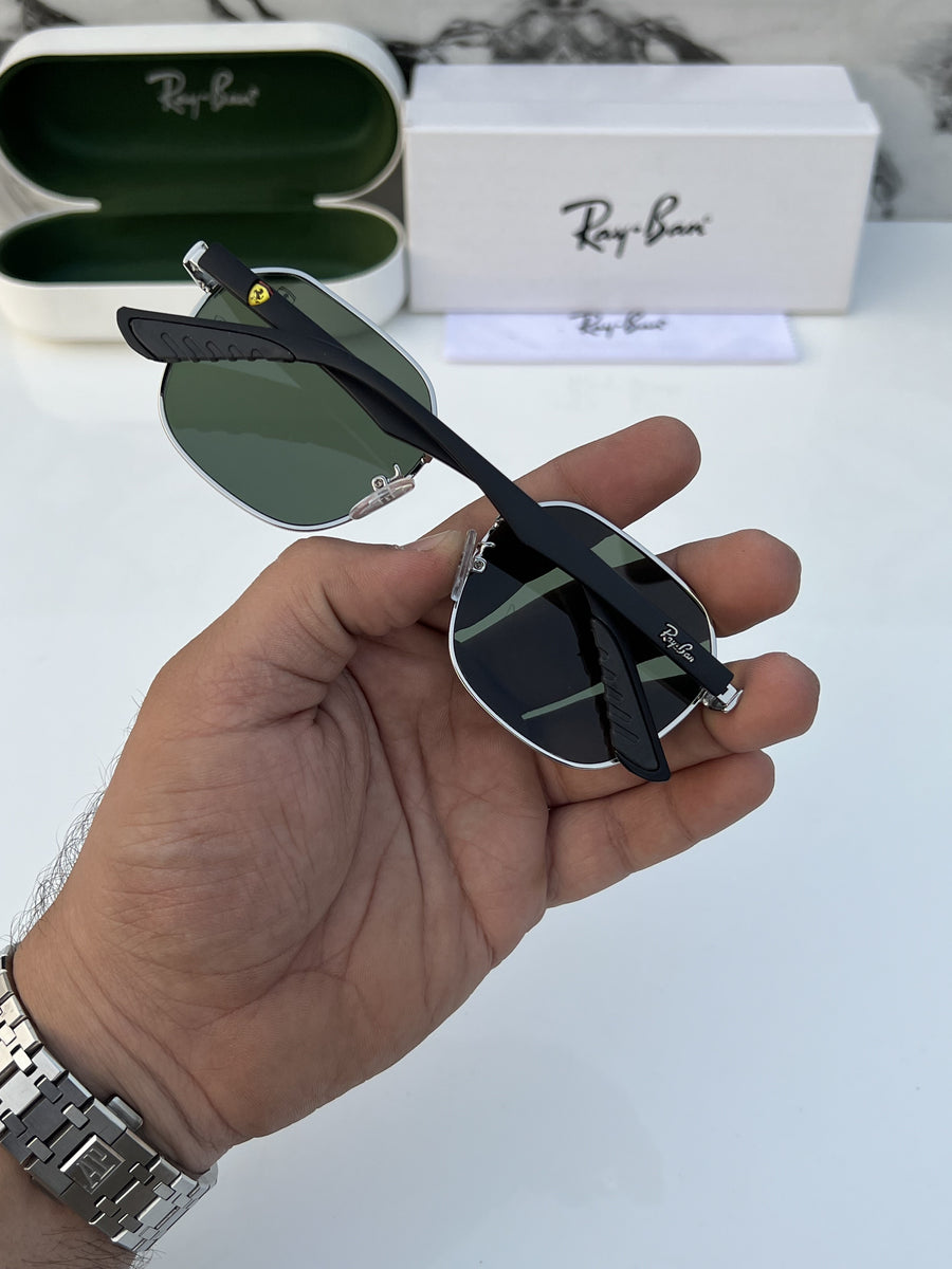 Rey ban_406_silver_green