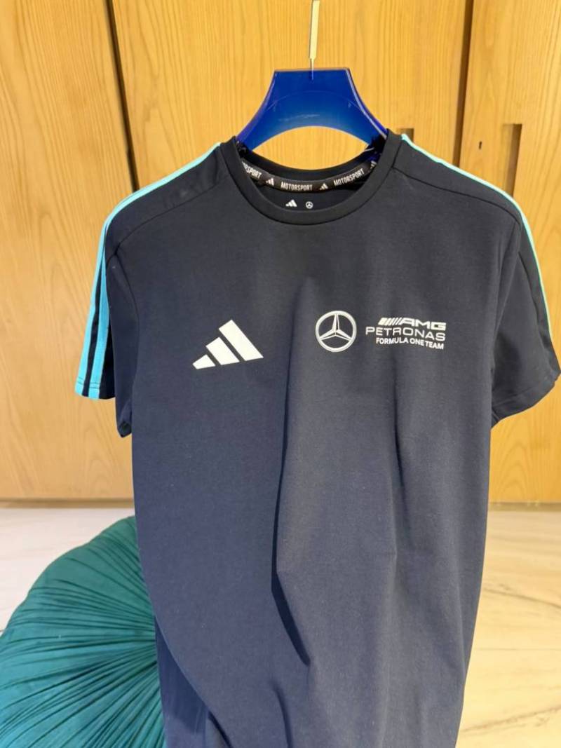 Adidaxs Round Neck IMPORTED STORE ARTICLE T-Shirts NAVY BLUE