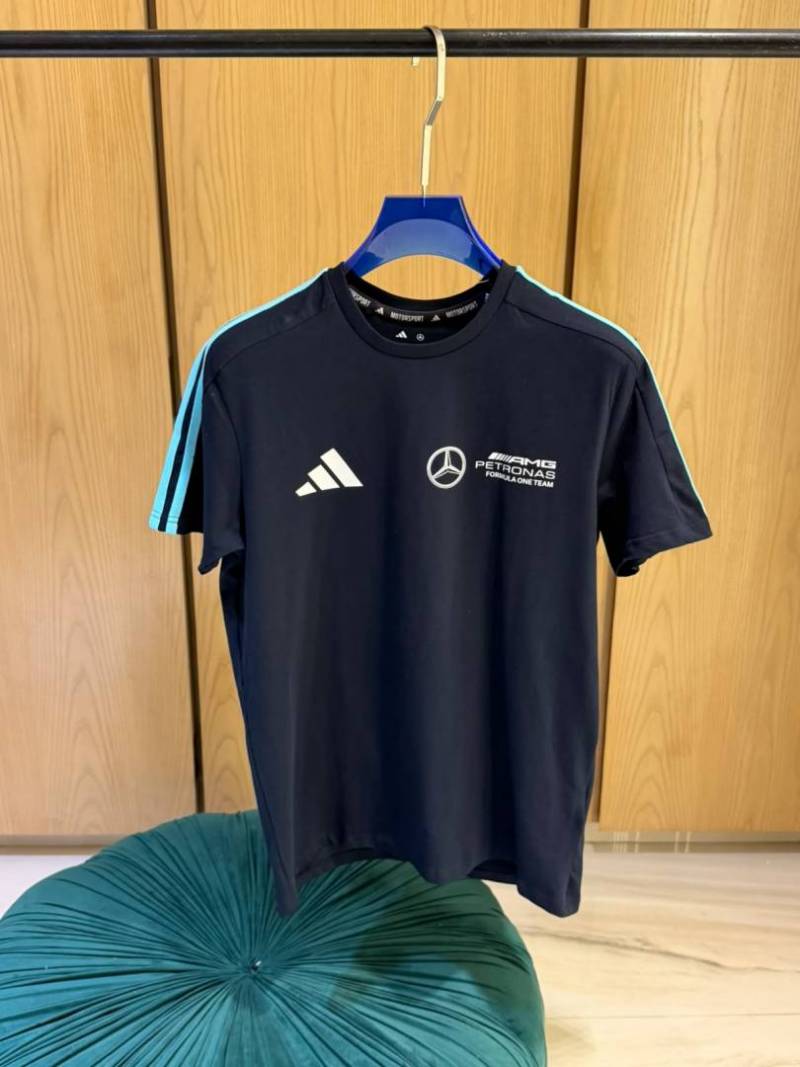 Adidaxs Round Neck IMPORTED STORE ARTICLE T-Shirts NAVY BLUE