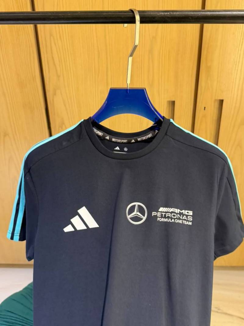 Adidaxs Round Neck IMPORTED STORE ARTICLE T-Shirts NAVY BLUE