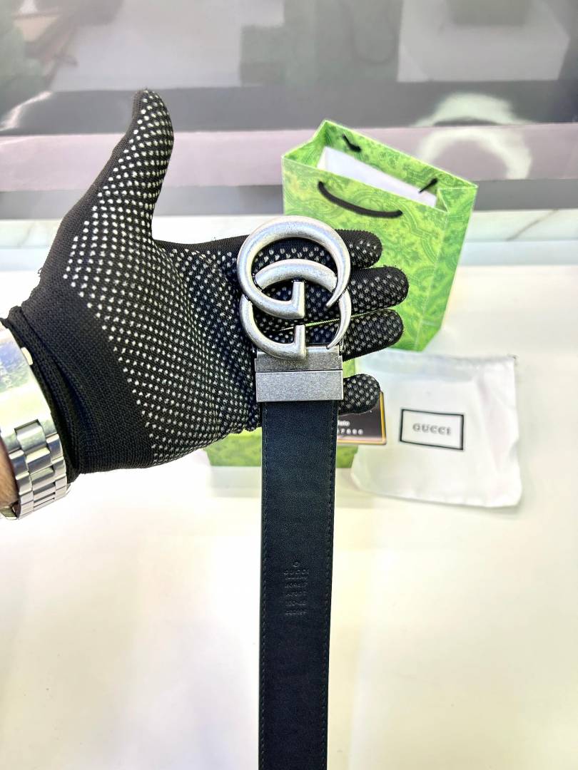 Gucci Black Silver Belt Fa 69