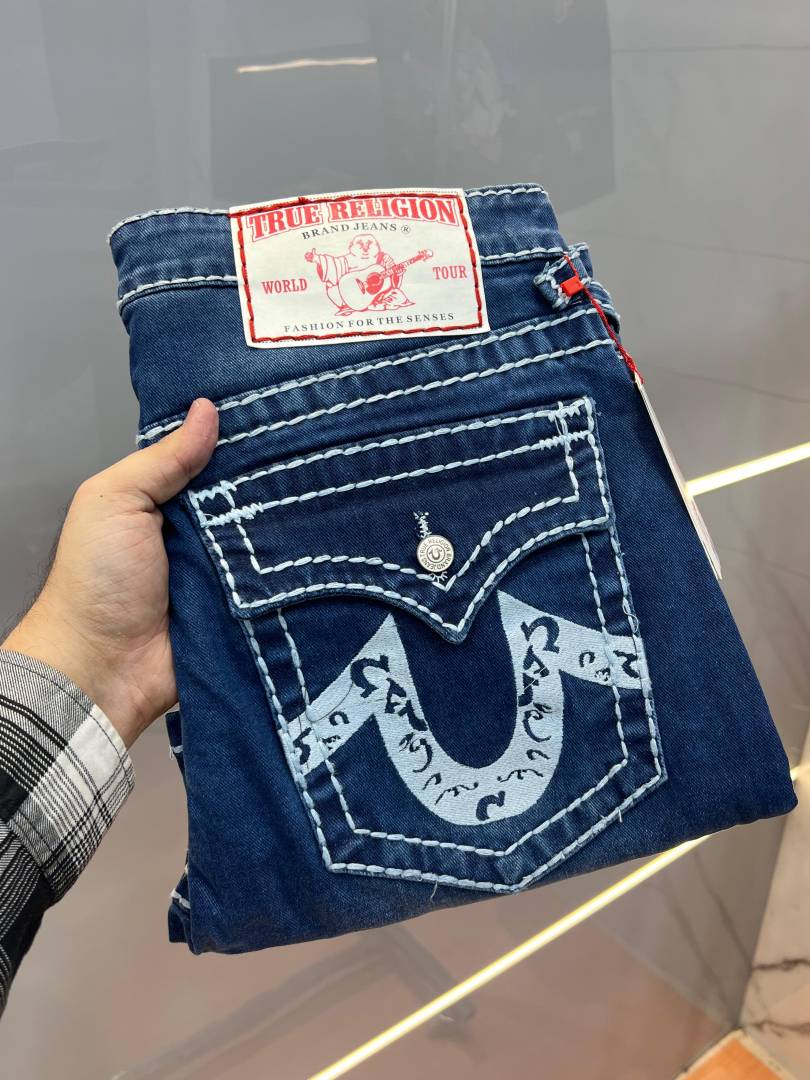 True Religio n Light Shade Premium Imported Stretchable Lycra Fabric Boot Cut Back Flap pocket Design Denim 3549