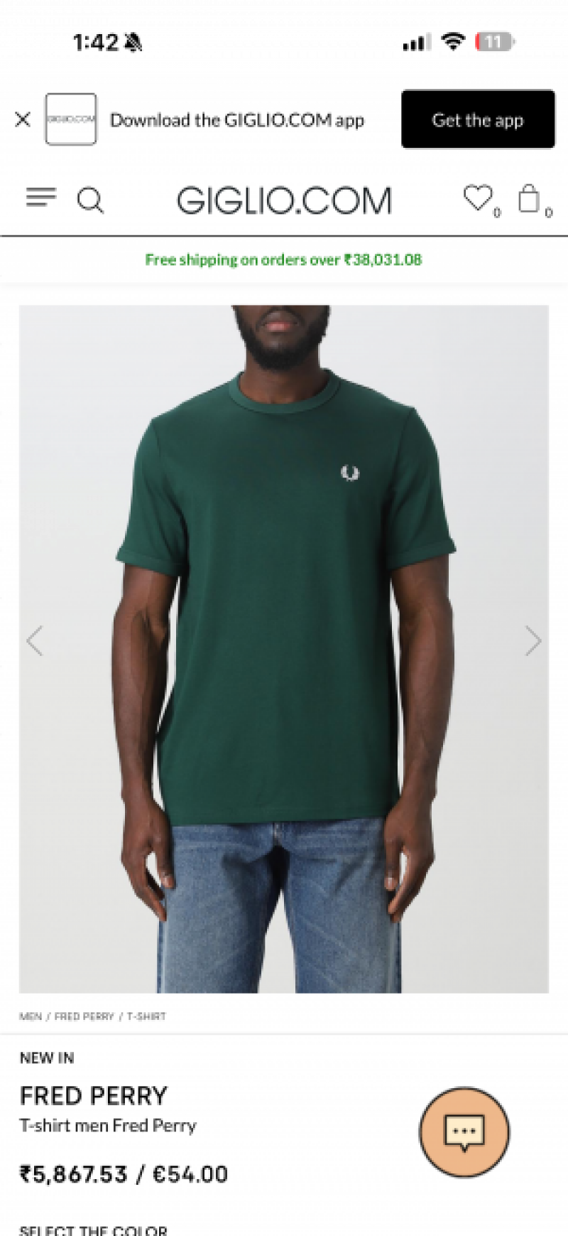 Fred_peery imported Tshirt Green