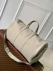 Louis Vuitton_LV Keepall Bandoulire Premium Unisex Duffle Bag With Dust Bag & Accessories (Grey - 1145)