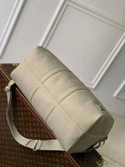 Louis Vuitton_LV Keepall Bandoulire Premium Unisex Duffle Bag With Dust Bag & Accessories (Grey - 1145)