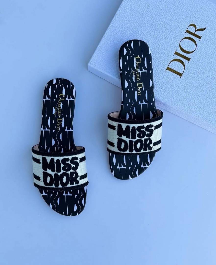 Dior_Miss_Diyor_Deep_Blue_Dway_Flats_For_Woman_With_Original_Box_Dustcover_CarryBag_And_Accessories