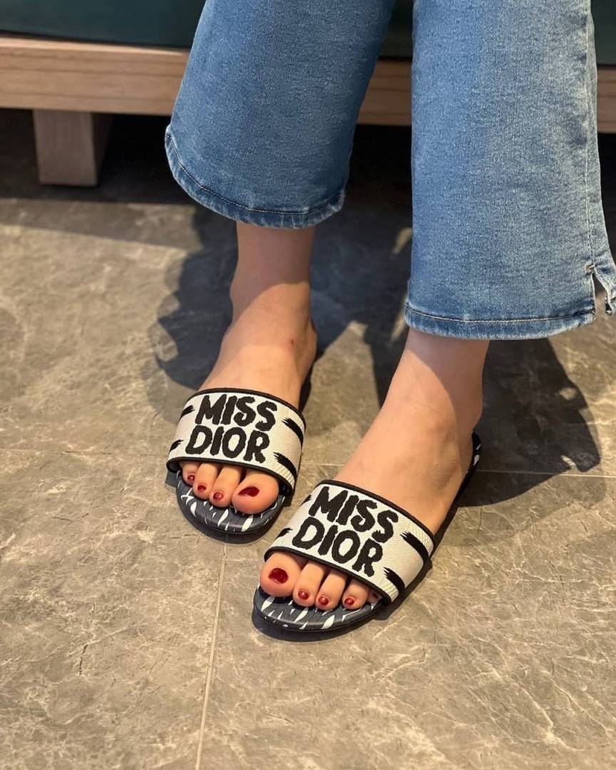 Dior_Miss_Diyor_Deep_Blue_Dway_Flats_For_Woman_With_Original_Box_Dustcover_CarryBag_And_Accessories